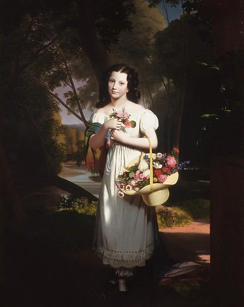 Order Art Reproductions Little Girl with Flowers (Amelia Palmer), 1830 by Charles Cromwell Ingham (1796-1863) | ArtsDot.com