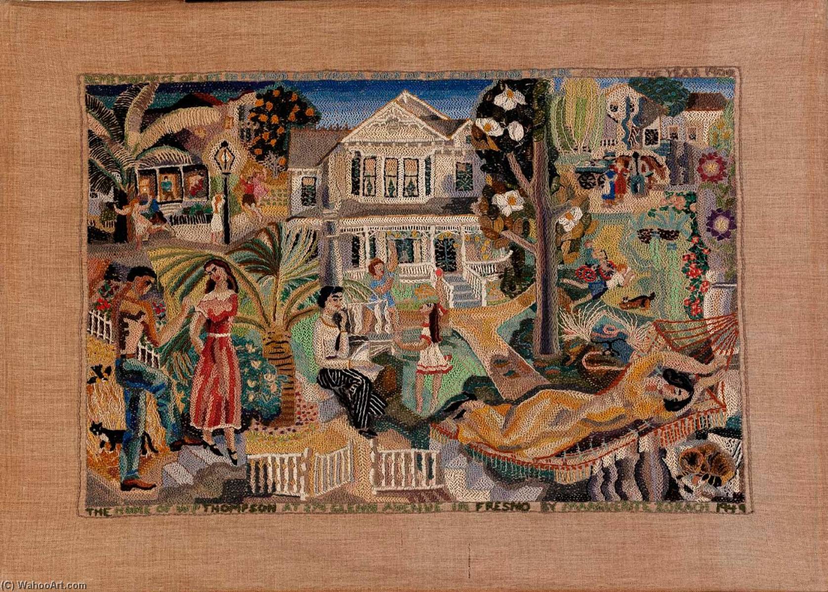 Order Oil Painting Replica My Home in Fresno around the Year 1900 by Marguerite Zorach (Inspired By) (1887-1968) | ArtsDot.com