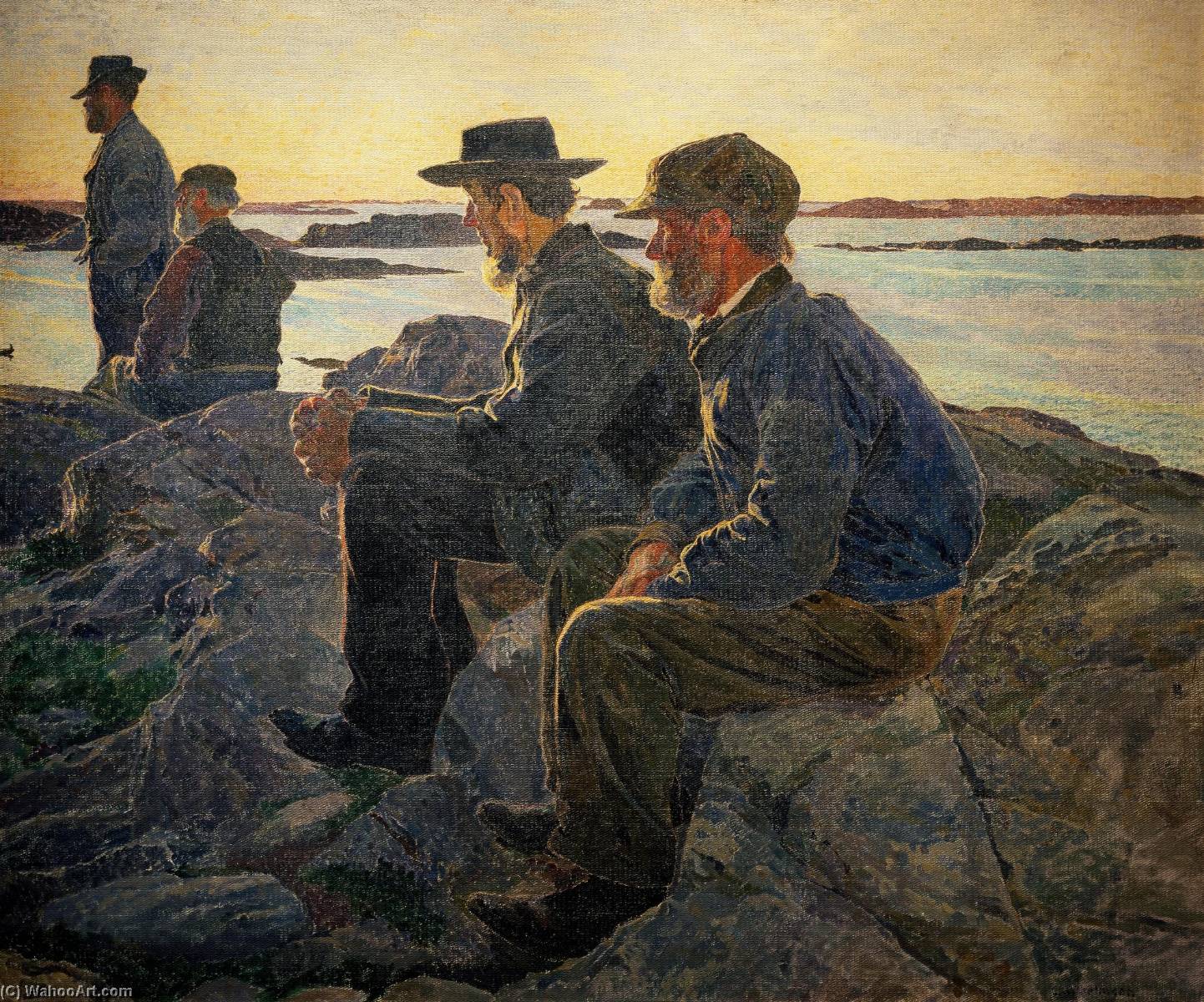 Compra Riproduzioni D'arte Del Museo Su Rocks a Fiskebackskil, 1906 di Carl Wilhelmson (1866-1928) | ArtsDot.com