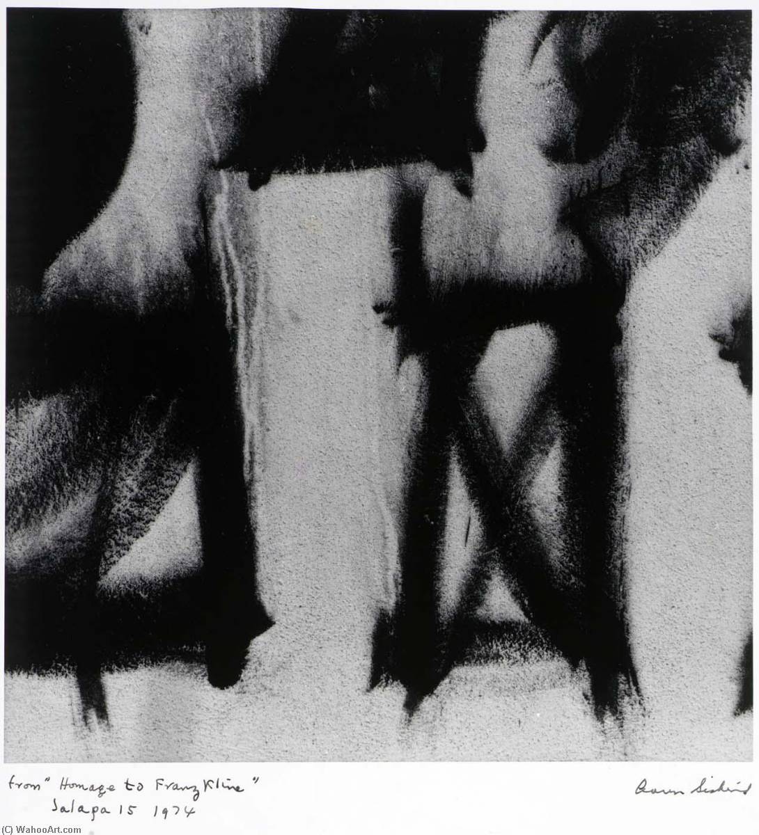Buy Museum Art Reproductions Jalapa 15 1974, from the series Homage to Franz Kline, 1974 by Aaron Siskind (Inspired By) (1903-1991, United States) | ArtsDot.com