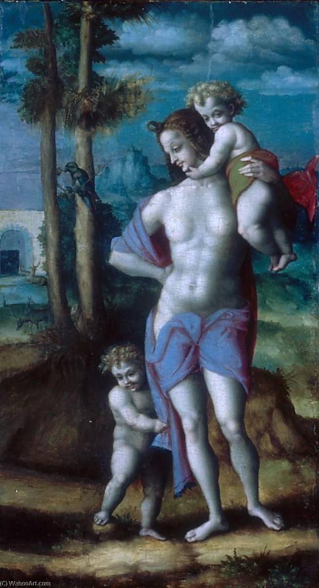 Order Art Reproductions Eve with Cain and Abel, 1525 by Il Bacchiacca (1494-1557) | ArtsDot.com