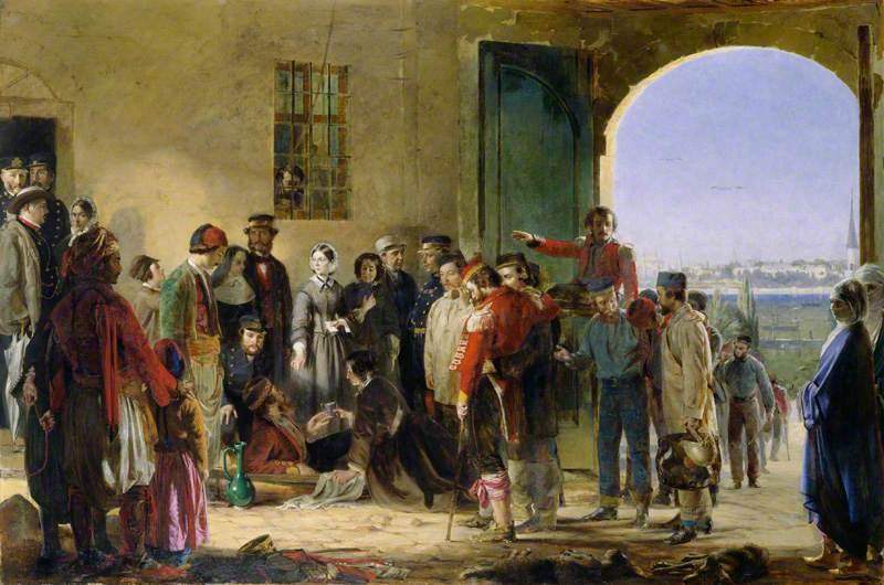 Order Oil Painting Replica The Mission of Mercy (also known as Florence Nightingale receiving the Wounded at Scutari), 1857 by Jerry Barrett (1824-1906) | ArtsDot.com
