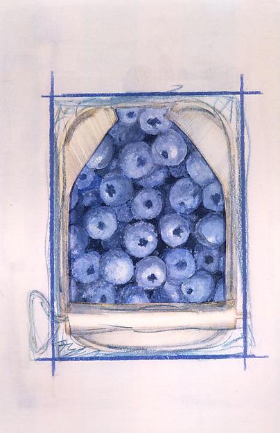 Order Art Reproductions Mixed Blueberries, 1972 by Joe Brainard (Inspired By) (1942-1994, United States) | ArtsDot.com