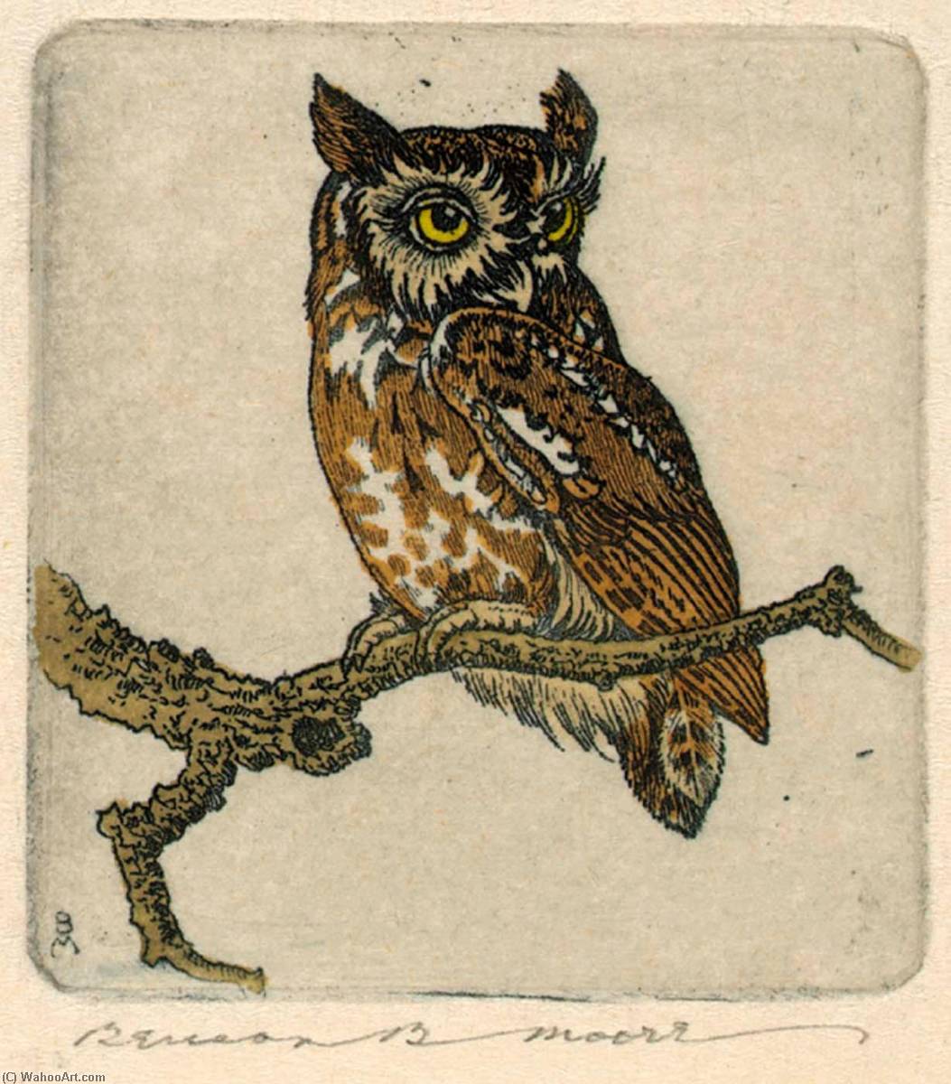 Order Oil Painting Replica Screech Owl by Benson B Moore (Inspired By) (1882-1974) | ArtsDot.com