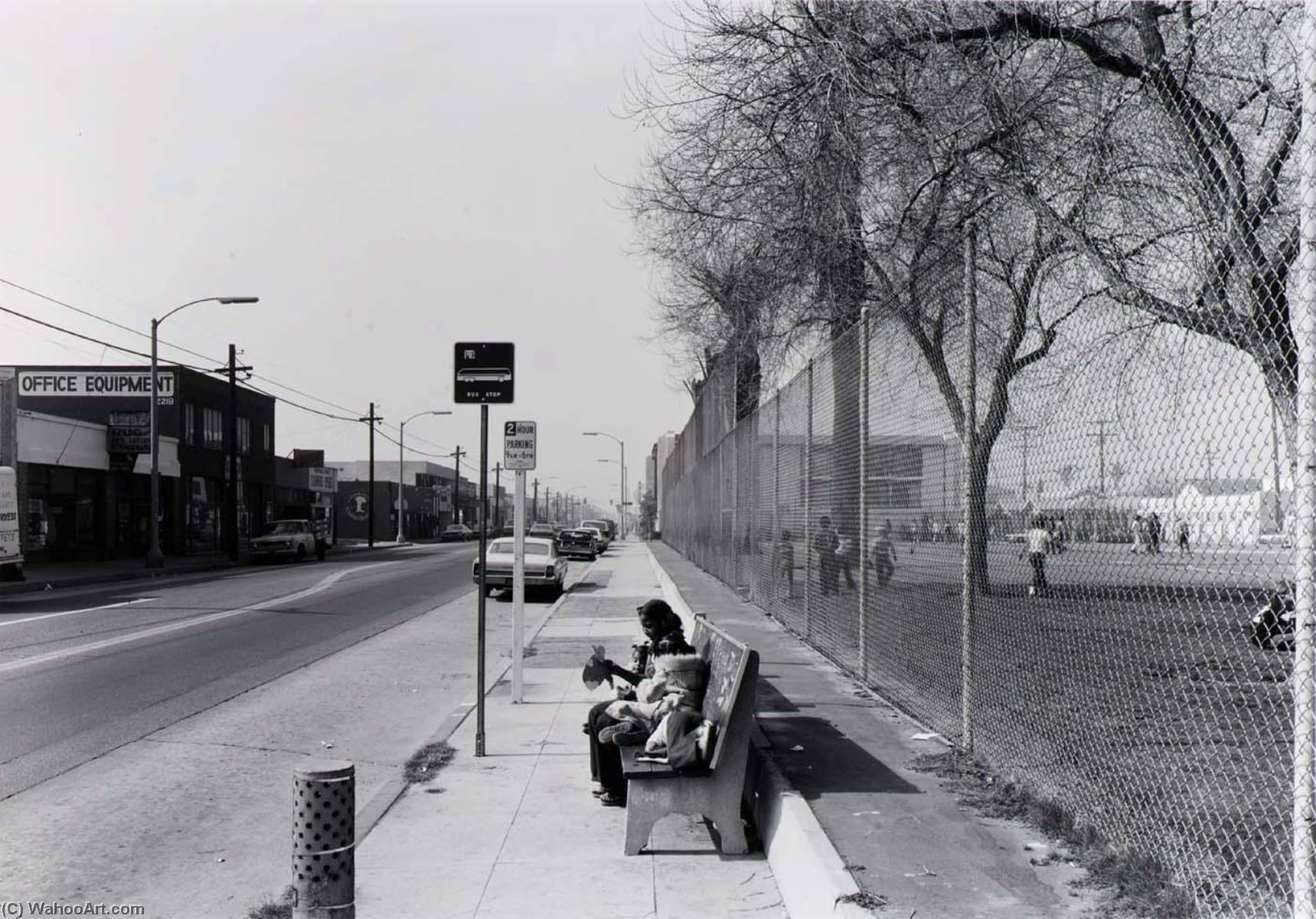 Public Transit Areas, 4th St. and Junipero Ave., Looking North, from the Long Beach Documentary Survey Project, 1980 by Anthony Hernandez Anthony Hernandez | ArtsDot.com