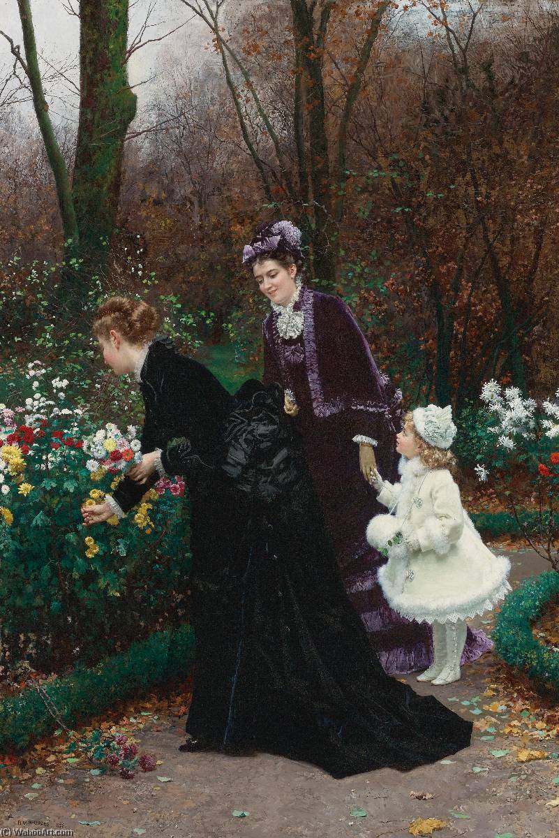 Buy Museum Art Reproductions Le Jardin de La Marraine by Marie Francois Firmin-Girard (1838-1921, France) | ArtsDot.com
