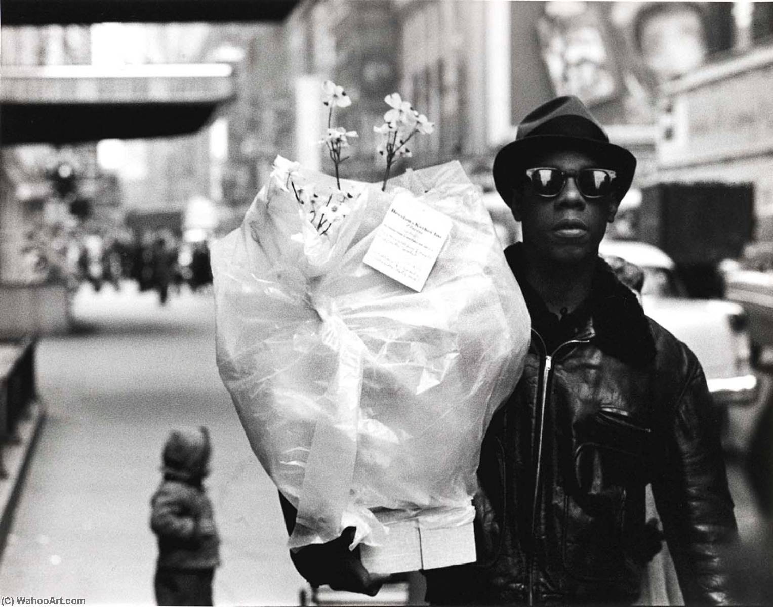 Flower Messenger, Times Square, 1955 by Frank Paulin (1926-2016) Frank Paulin | ArtsDot.com
