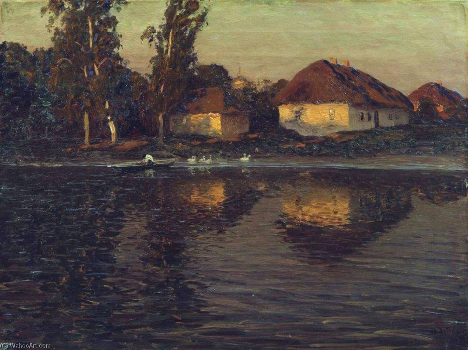 Order Oil Painting Replica Evening in Ukraine by Nikolai Nikanorovich Dubovskoy (1859-1918) | ArtsDot.com