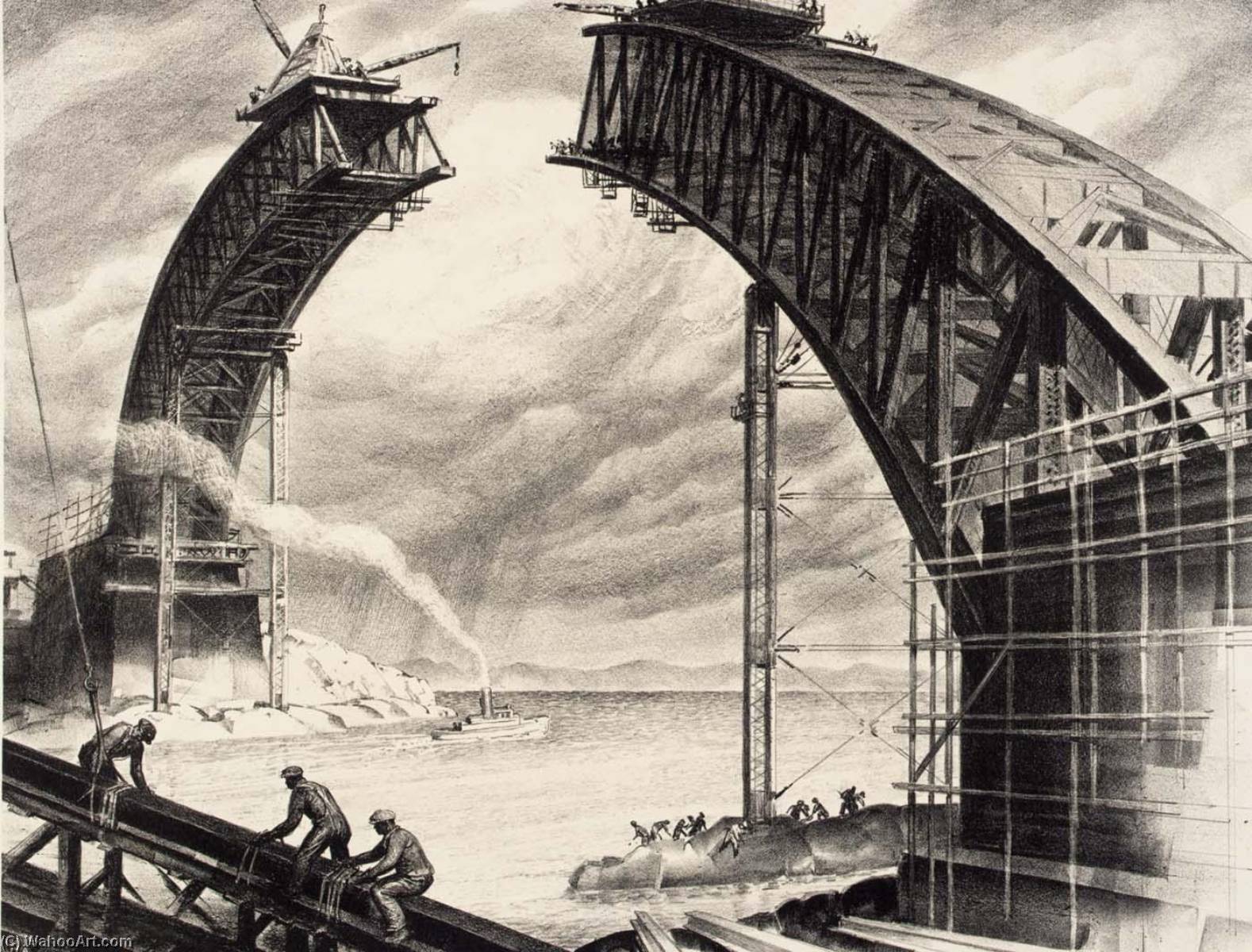 Buy Museum Art Reproductions Arch of Steel, 1937 by James E Allen (Inspired By) (1894-1964) | ArtsDot.com