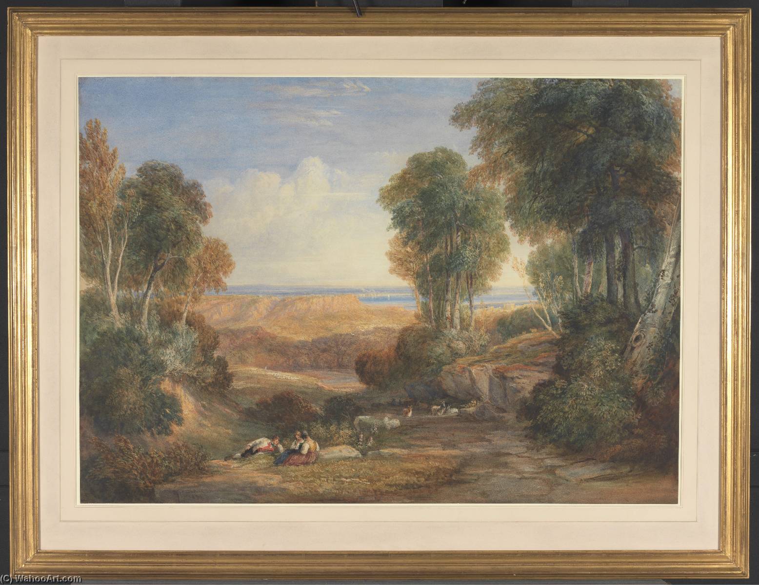 Order Oil Painting Replica The Junction of the Severn and the Wye with Chepstow in the Distance, 1830 by David Cox (1783-1859, United Kingdom) | ArtsDot.com