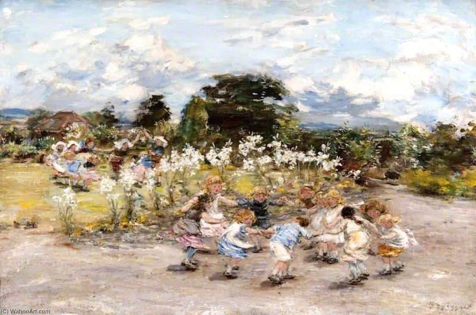 Buy Museum Art Reproductions The Lilies, 1896 by William Mctaggart (1835-1910, United Kingdom) | ArtsDot.com