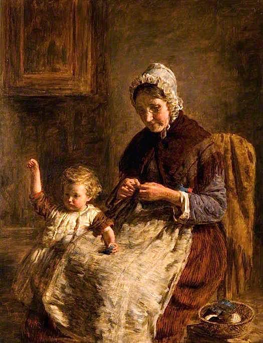 Buy Museum Art Reproductions Grandmother`s Pet, 1864 by William Mctaggart (1835-1910, United Kingdom) | ArtsDot.com