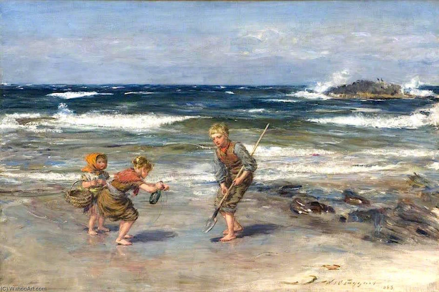 Order Oil Painting Replica A Message from the Sea, 1883 by William Mctaggart (1835-1910, United Kingdom) | ArtsDot.com