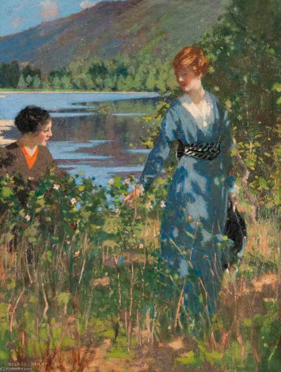 Order Art Reproductions Ladies by a Loch by George Henry (1828-1895) | ArtsDot.com