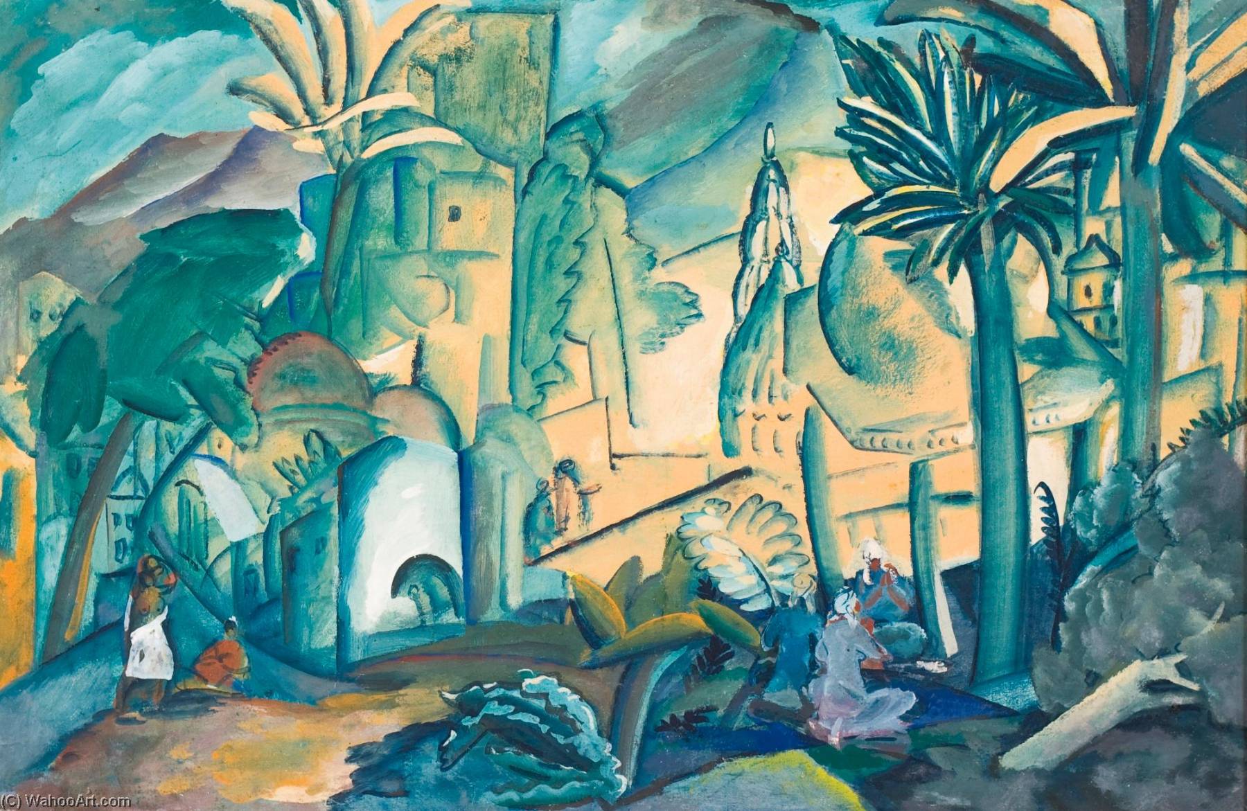 Landscape with Palm Trees, India by Aleksey Ilych Kravchenko Aleksey Ilych Kravchenko | ArtsDot.com