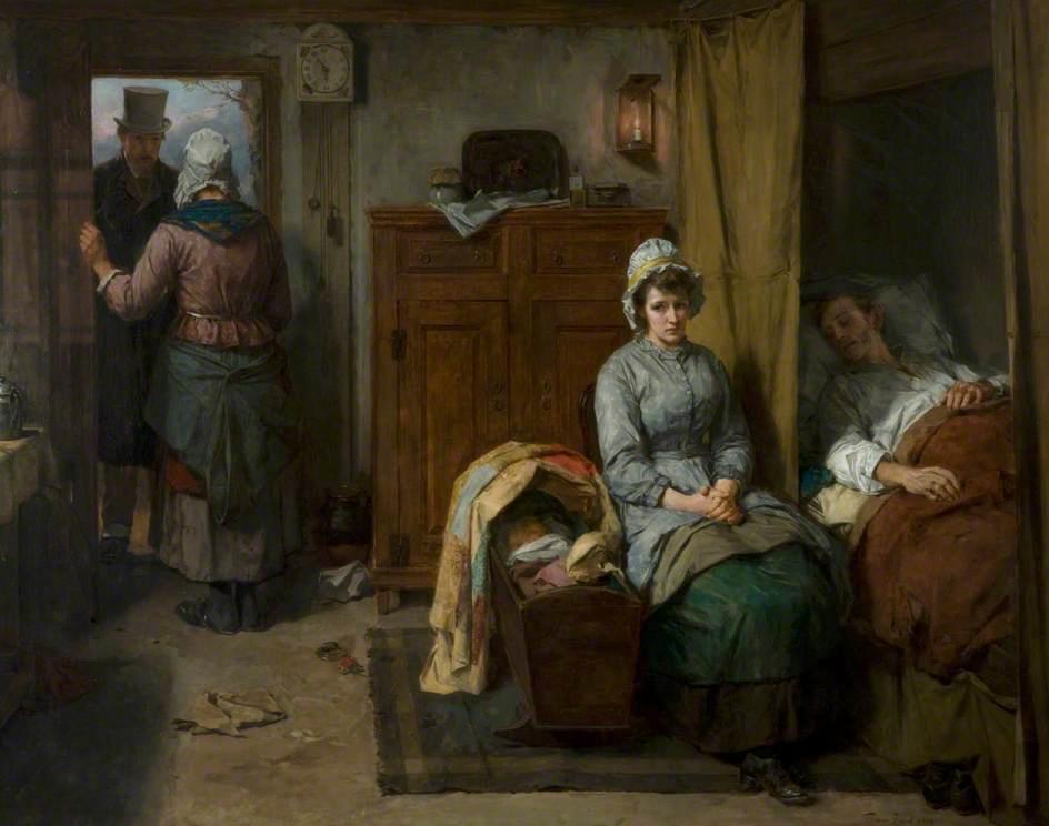 Buy Museum Art Reproductions The Doctor`s Visit, 1889 by Thomas Faed (1826-1900, United Kingdom) | ArtsDot.com