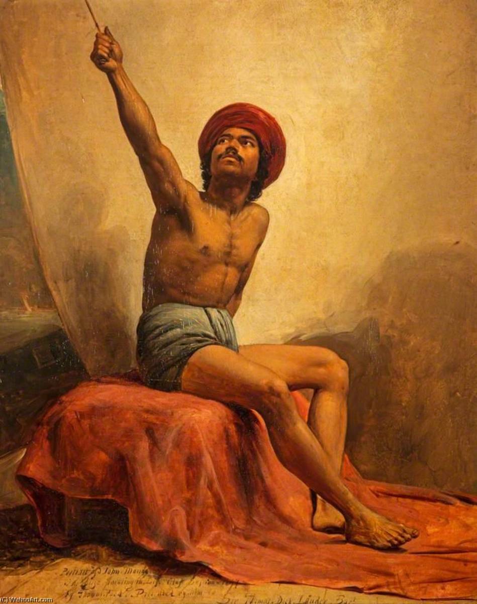 Buy Museum Art Reproductions Life Study of John Mongo, The Punka Walla, 1847 by Thomas Faed (1826-1900, United Kingdom) | ArtsDot.com