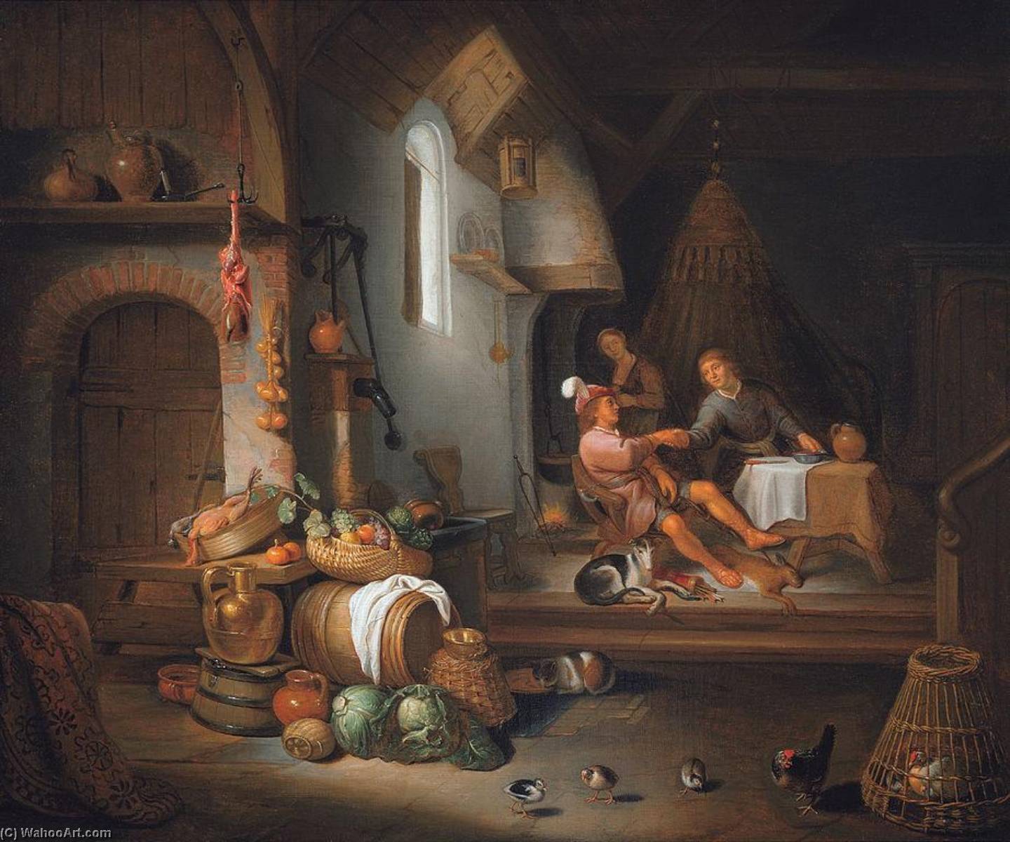 Buy Museum Art Reproductions Esau Selling his Birthright by Hendrick Maertensz Sorgh (1610-1670, Netherlands) | ArtsDot.com