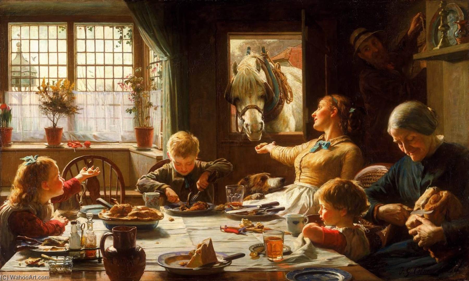 Compra Riproduzioni D'arte Del Museo Una della famiglia, 1880 di Frederick George Cotman (1850-1920) | ArtsDot.com