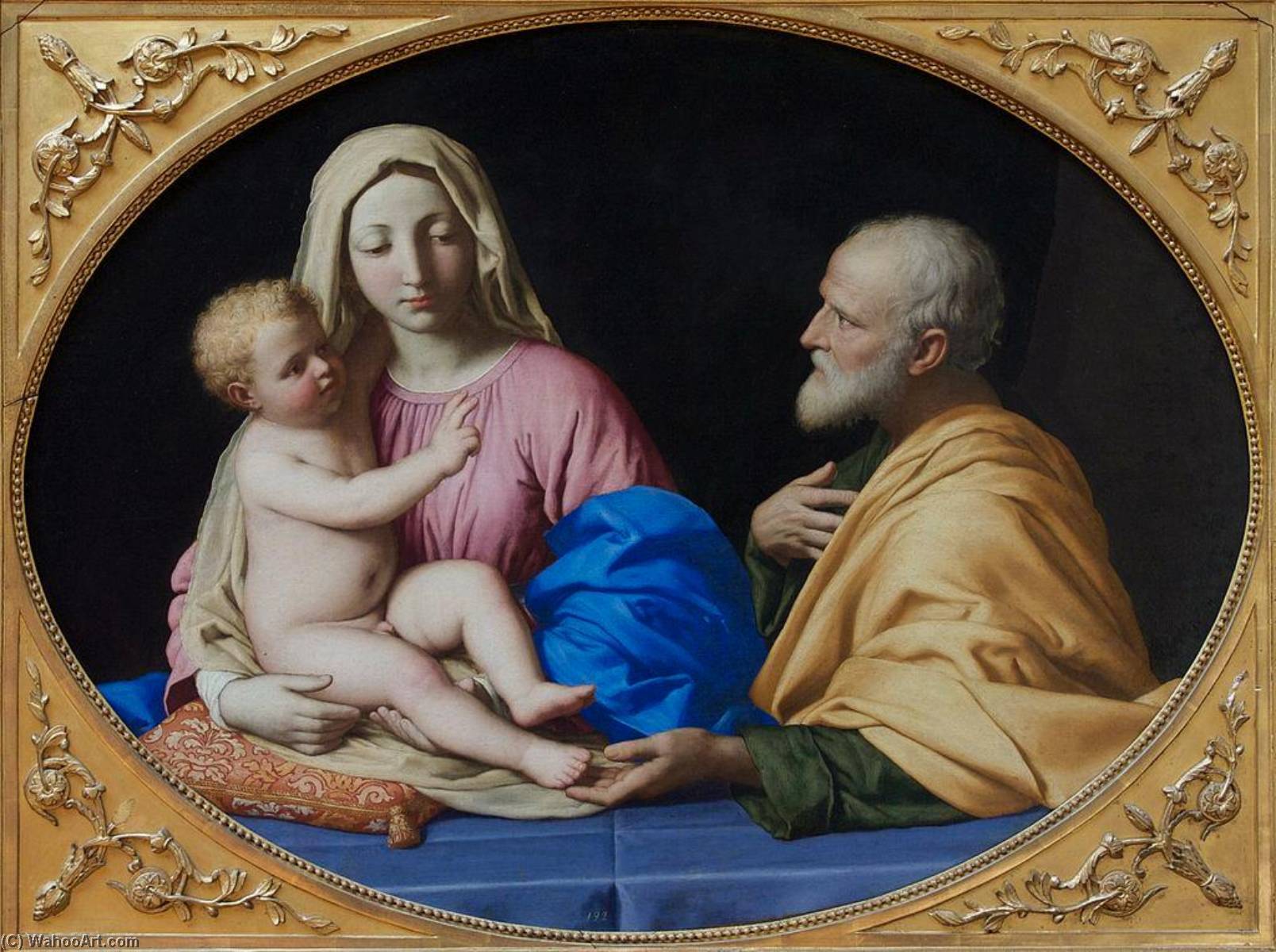 Order Artwork Replica The Holy Family, 1650 by Giovanni Battista Salvi Da Sassoferrato (1609-1685, Italy) | ArtsDot.com