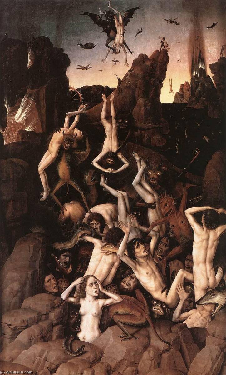 Order Artwork Replica The Fall into Hell, 1450 by Dierec Bouts (1410-1475) | ArtsDot.com