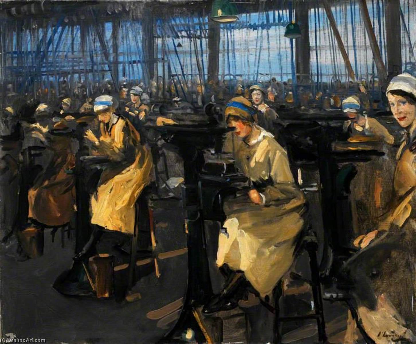 Order Oil Painting Replica Elswick, 1917 Messrs. Armstrong, Whitworth Company, 1919 by John Lavery | ArtsDot.com