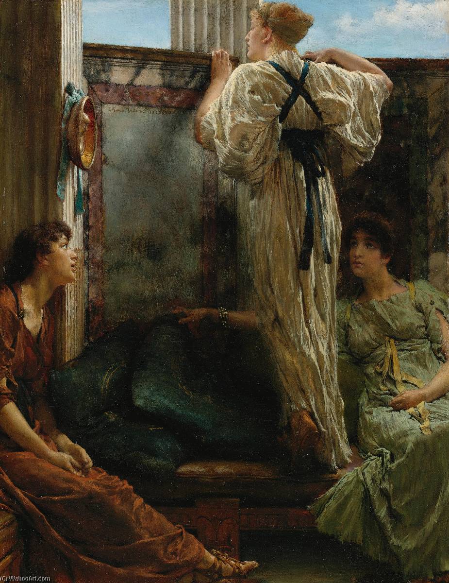 Order Art Reproductions Who is It (Inquisitive) by Lawrence Alma-Tadema | ArtsDot.com