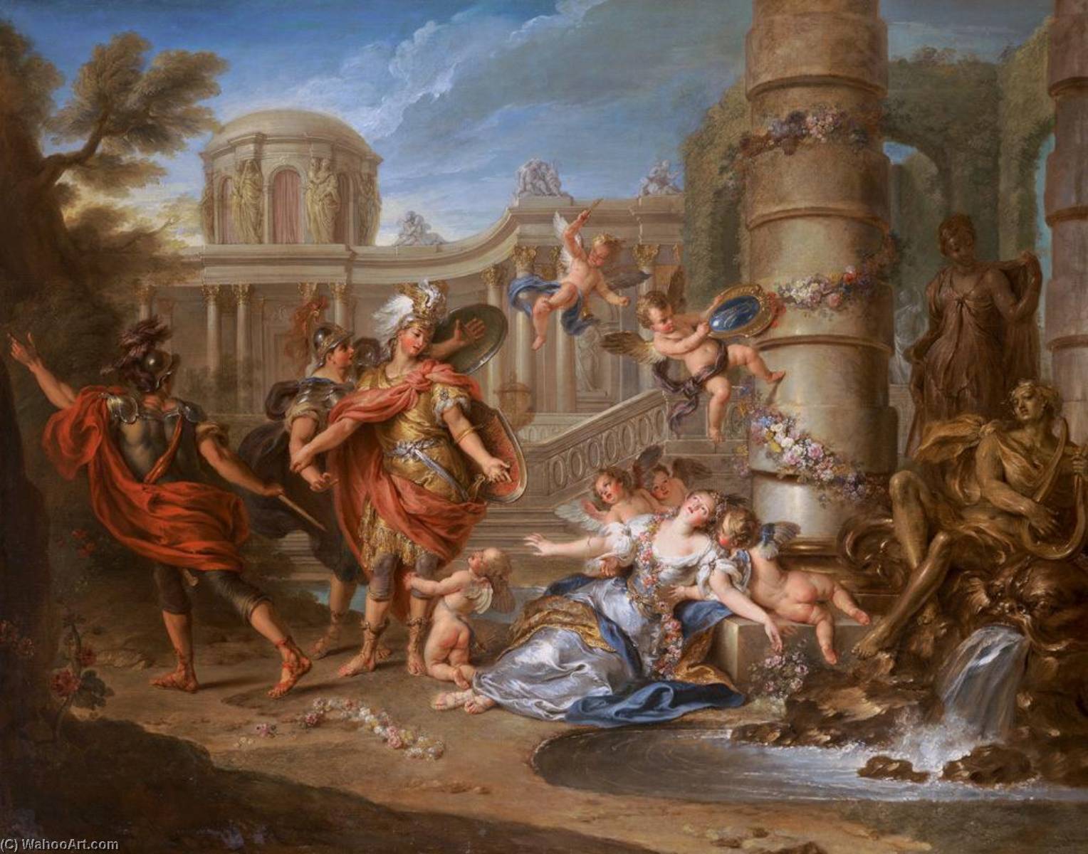 Buy Museum Art Reproductions The Fainting of Armide (small version), 1734 by Charles Antoine Coypel Iv (1694-1752) | ArtsDot.com