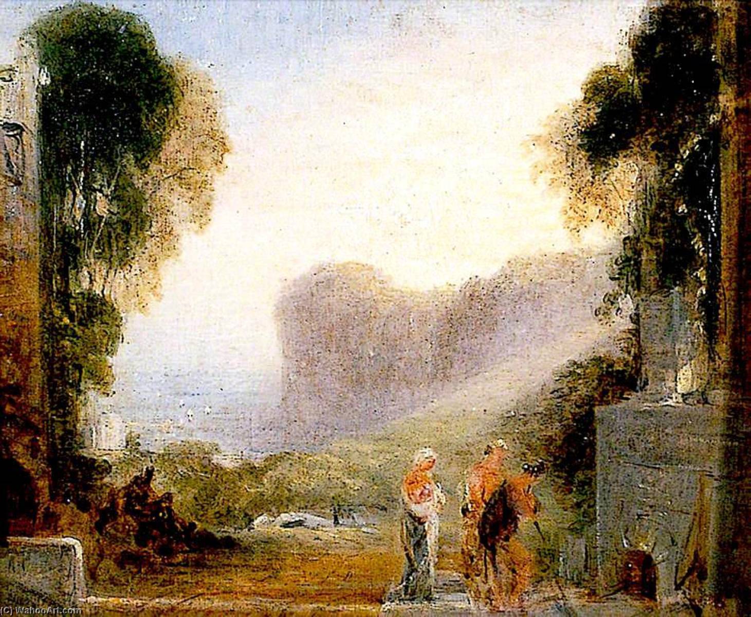 Order Artwork Replica Landscape with a Castle by Joseph Clover (1779-1853) | ArtsDot.com
