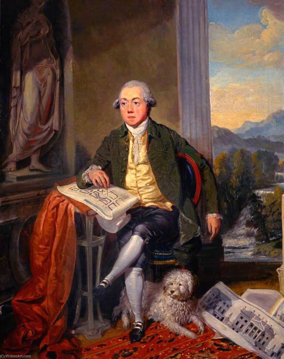 Ordinare Riproduzioni D'arte James Craig, Architect, 1781 di David Allan (1744-1796, United States) | ArtsDot.com