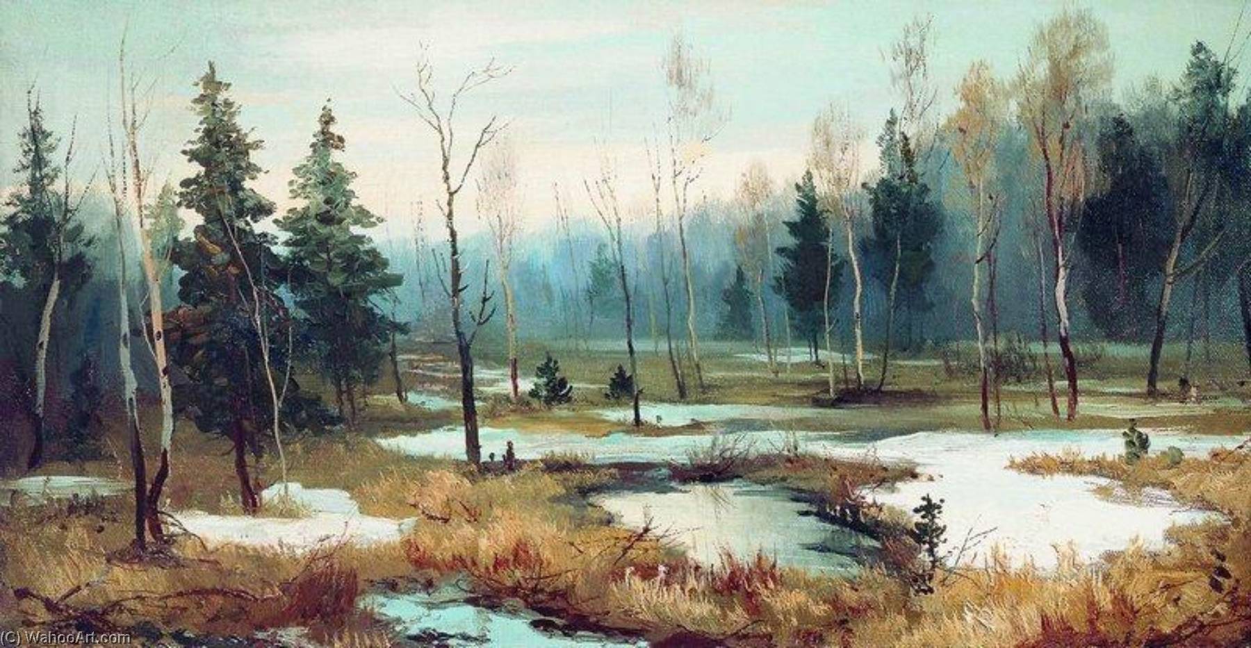 Buy Museum Art Reproductions The End of Winter by Efim Efimovich Volkov (1844-1920) | ArtsDot.com