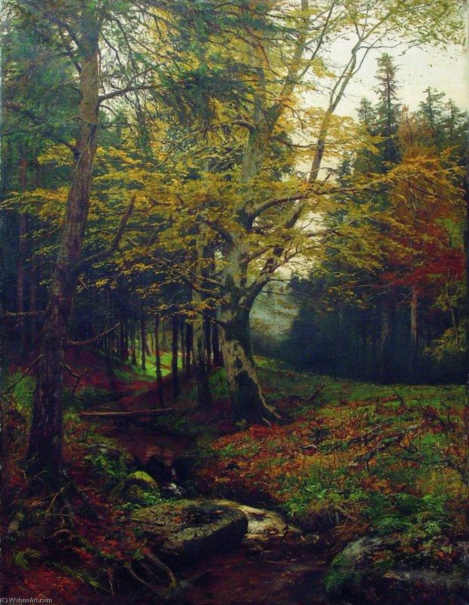 Order Oil Painting Replica Forest Stream, 1890 by Efim Efimovich Volkov (1844-1920) | ArtsDot.com