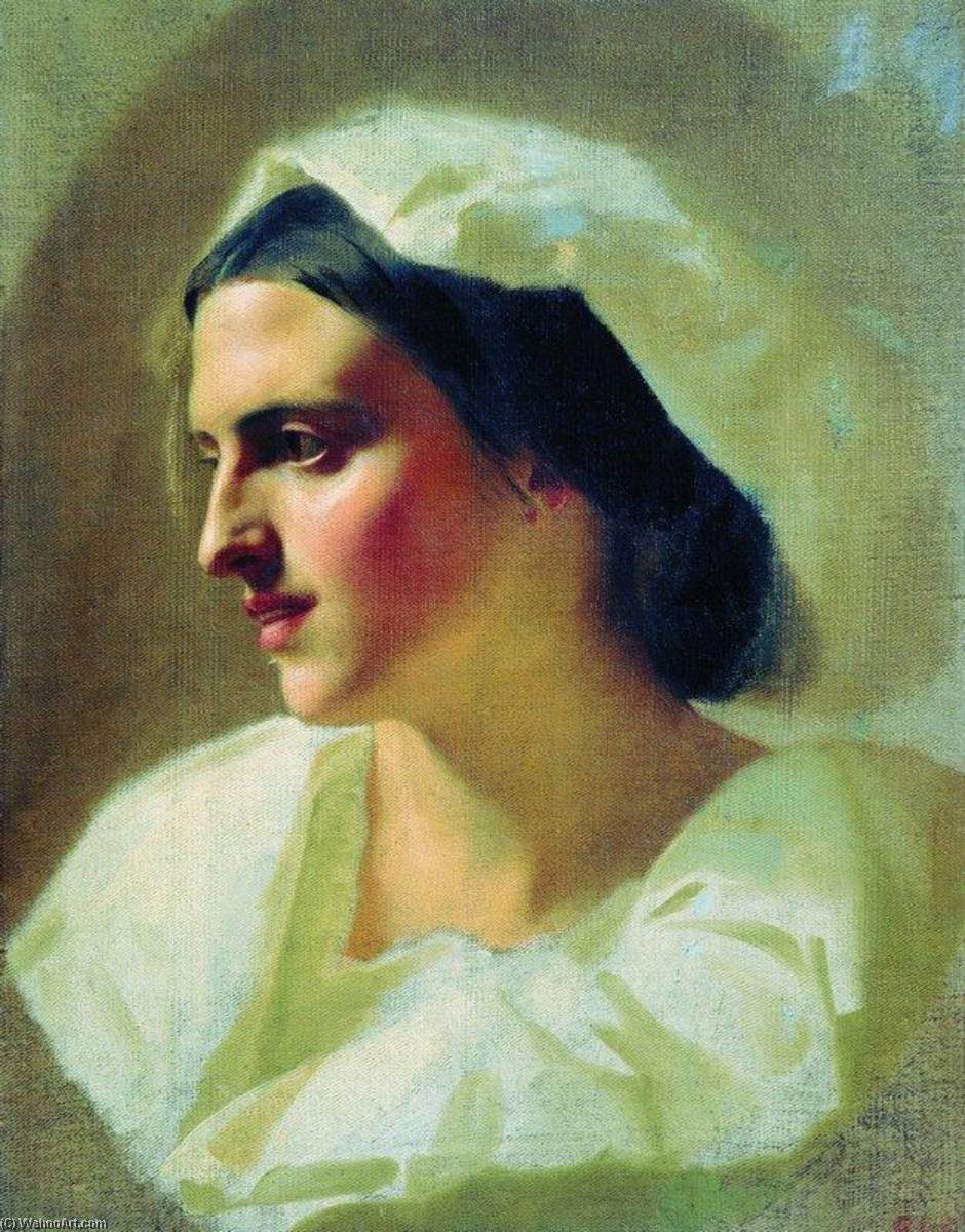 Order Artwork Replica Lady in White by Fedor Bronnikov (1827-1902) | ArtsDot.com