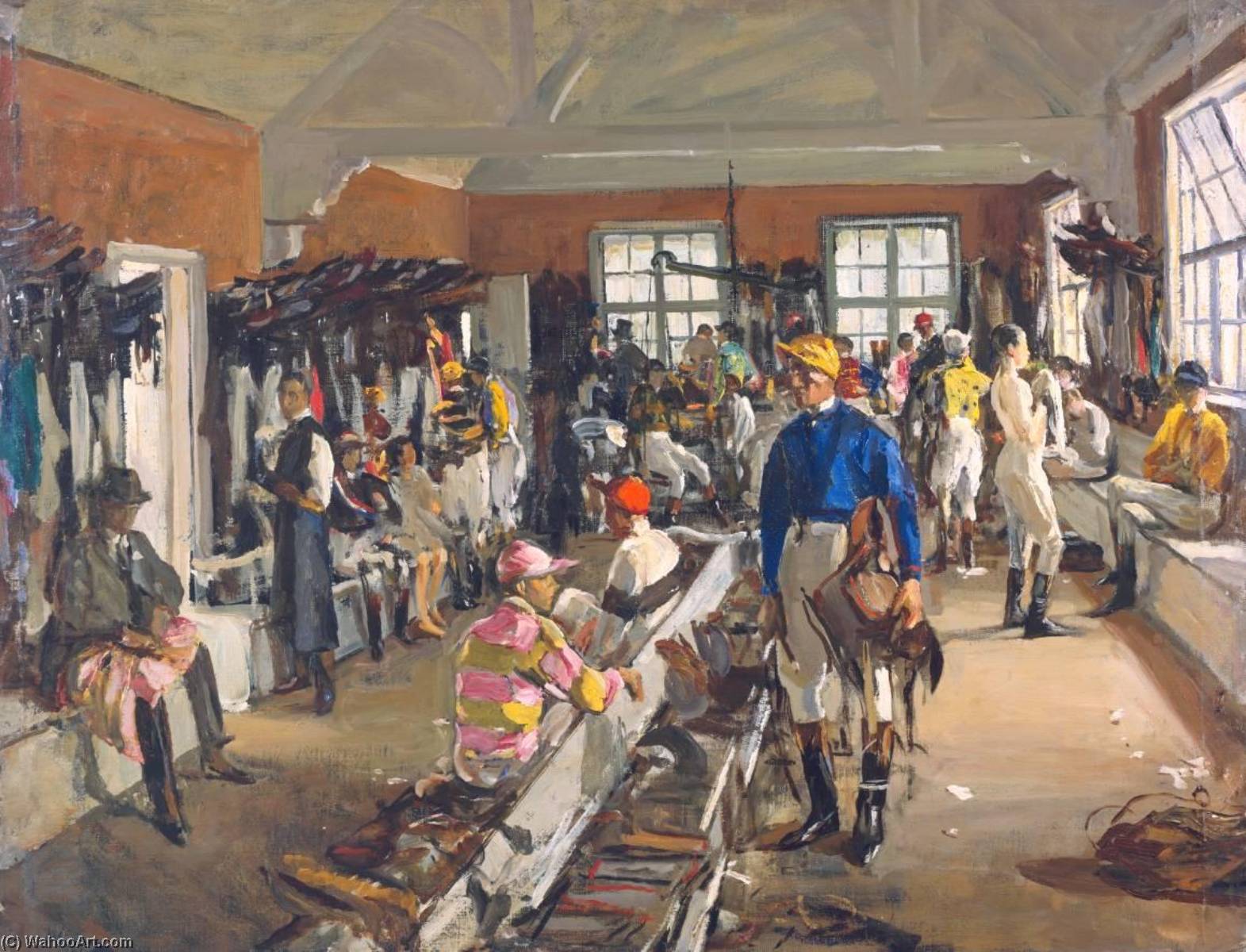 Compra Riproduzioni D'arte Del Museo Il salotto di Jockeys a Ascot, 1923 di John Lavery | ArtsDot.com