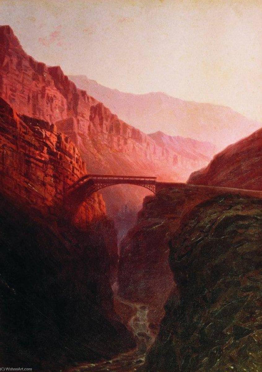 顺序 藝術再現 A Gorge near Gunib 。 通过 Ilya Nikolaevich Zankovsky (1832-1919) | ArtsDot.com