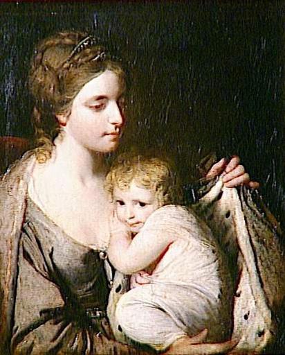 Compra Riproduzioni D'arte Del Museo Maria Walpole, contessa Waldegrave, con la figlia Elisabetta Laura, 1761 di Joshua Reynolds | ArtsDot.com