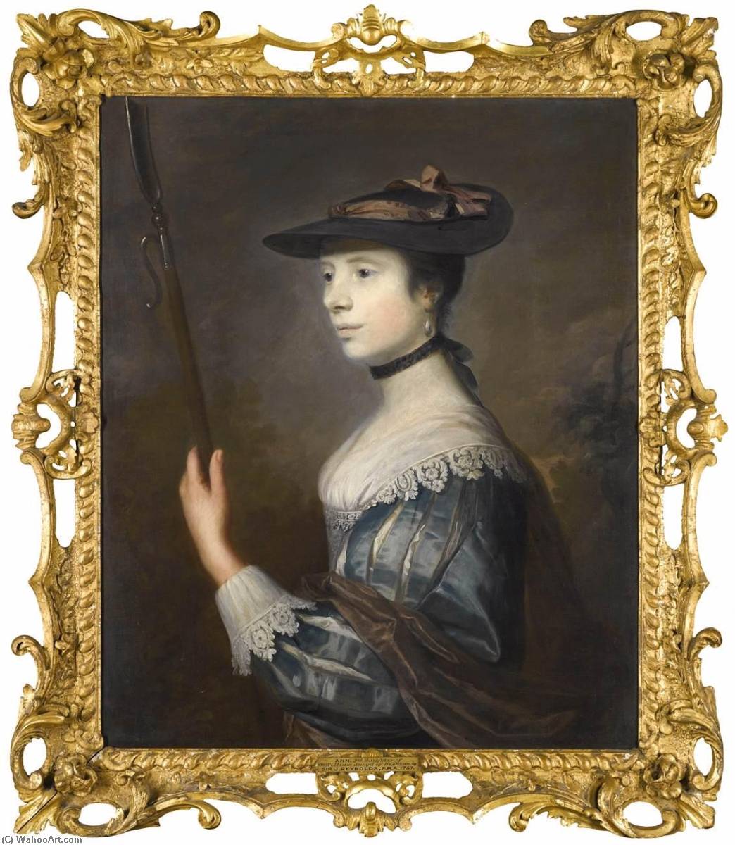 Order Art Reproductions Portrait of Anne Sneyd (d.1784), as a Shepherdess by Joshua Reynolds | ArtsDot.com