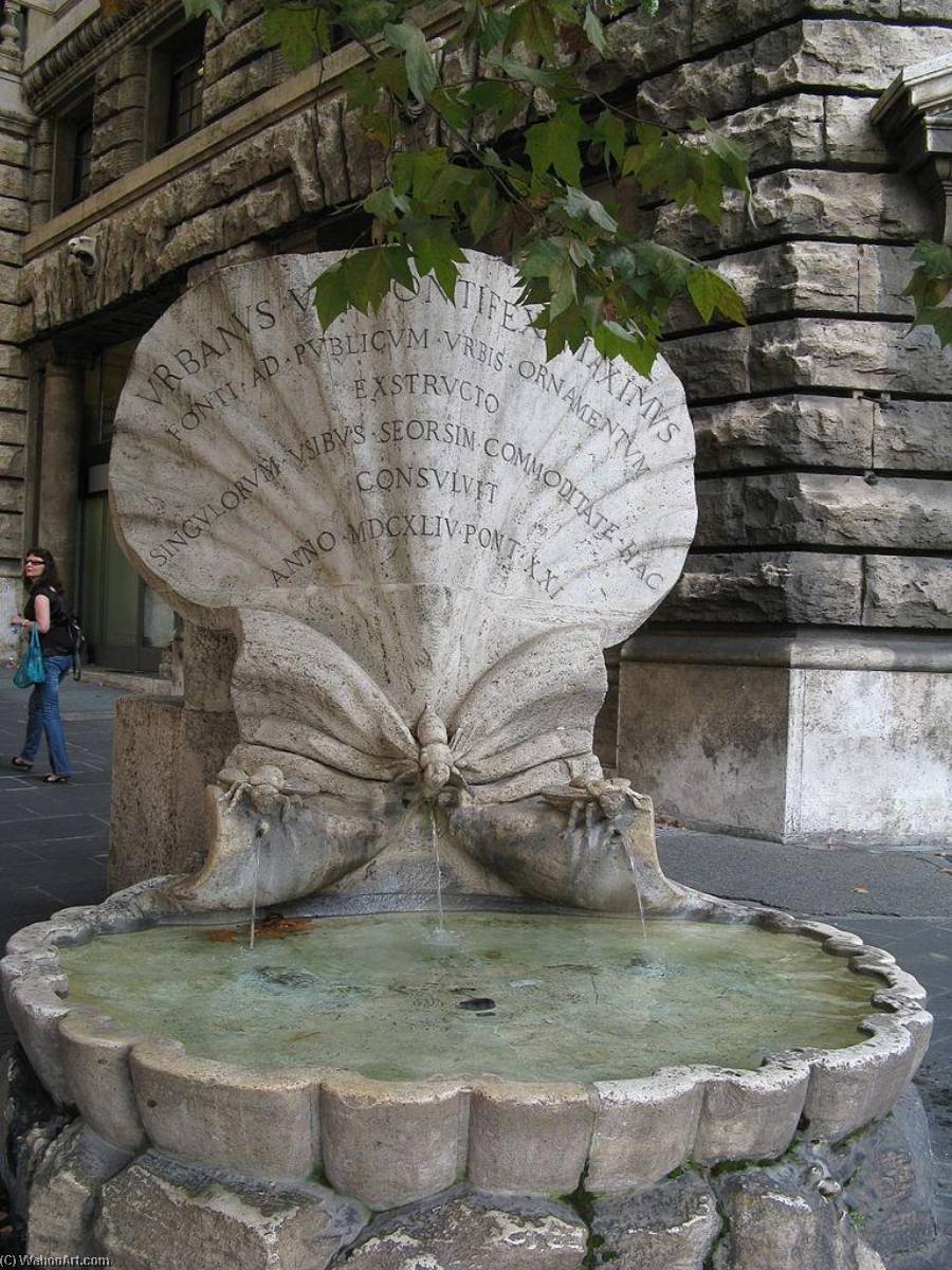 Buy Museum Art Reproductions Fontana delle Api (Fountain of the Bees), 1644 by Gian Lorenzo Bernini (1598-1680, Italy) | ArtsDot.com