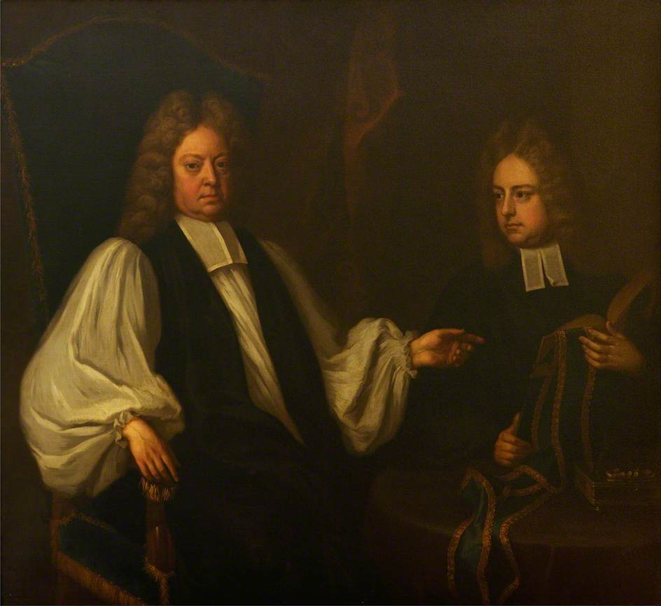 Ordinare Riproduzioni Di Belle Arti Thomas Sprat (1635–1713), e suo figlio Tommaso (1679–1720), 1712 di Michael Dahl | ArtsDot.com
