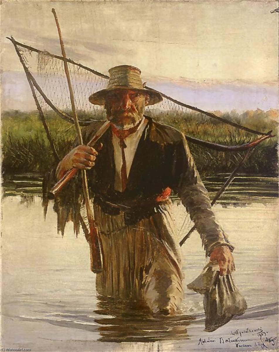 Order Artwork Replica Fisherman carrying crampons, 1889 by Leon Jan Wyczolkowski (1852-1936) | ArtsDot.com