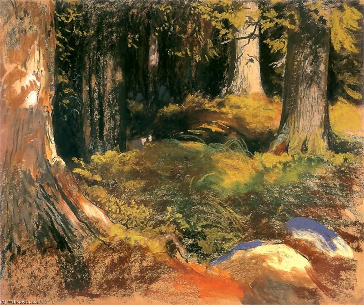 Order Oil Painting Replica Forest in Zakopane, 1905 by Leon Jan Wyczolkowski (1852-1936) | ArtsDot.com