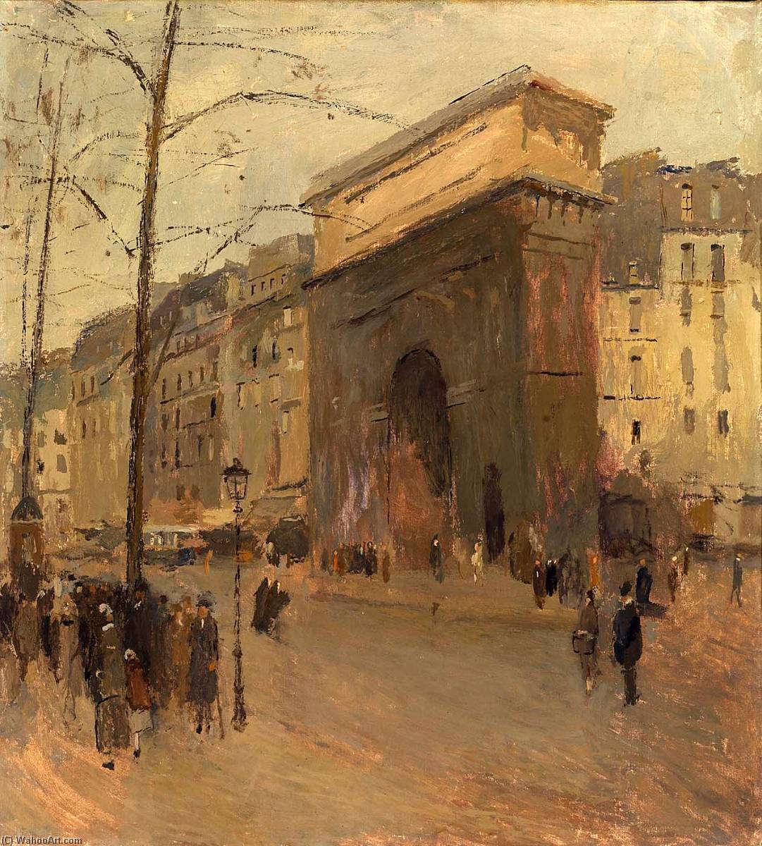 Order Oil Painting Replica Porte St. Denis by Frank Edwin Scott (1863-1929) | ArtsDot.com