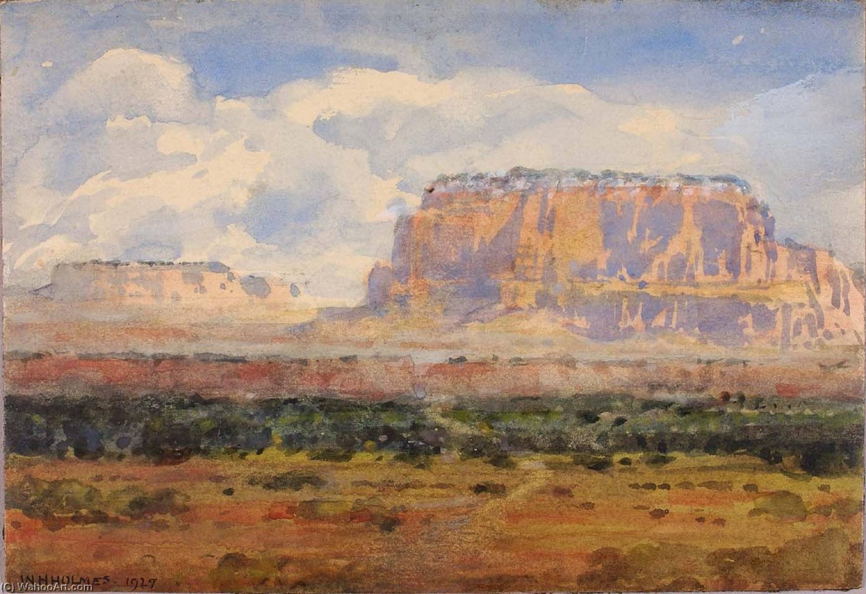 Order Oil Painting Replica The Enchanted Mesa, 1927 by William Henry Holmes (1846-1933, United States) | ArtsDot.com
