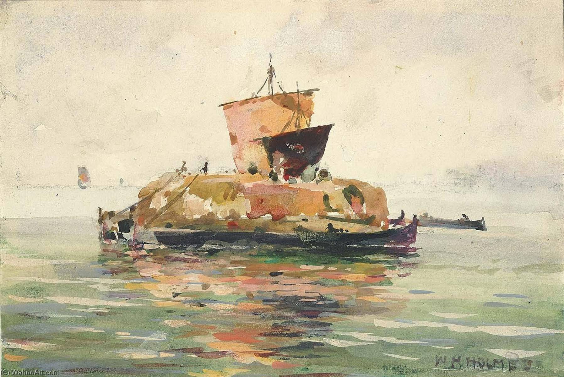 Buy Museum Art Reproductions Venetian Freight Boats by William Henry Holmes (1846-1933, United States) | ArtsDot.com