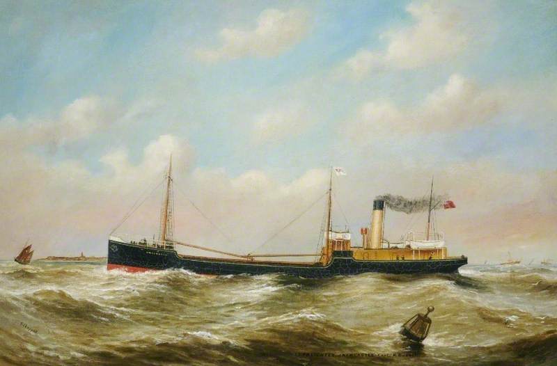 Order Paintings Reproductions SS `Freighter` of Newcastle by Ruben Chappell | ArtsDot.com