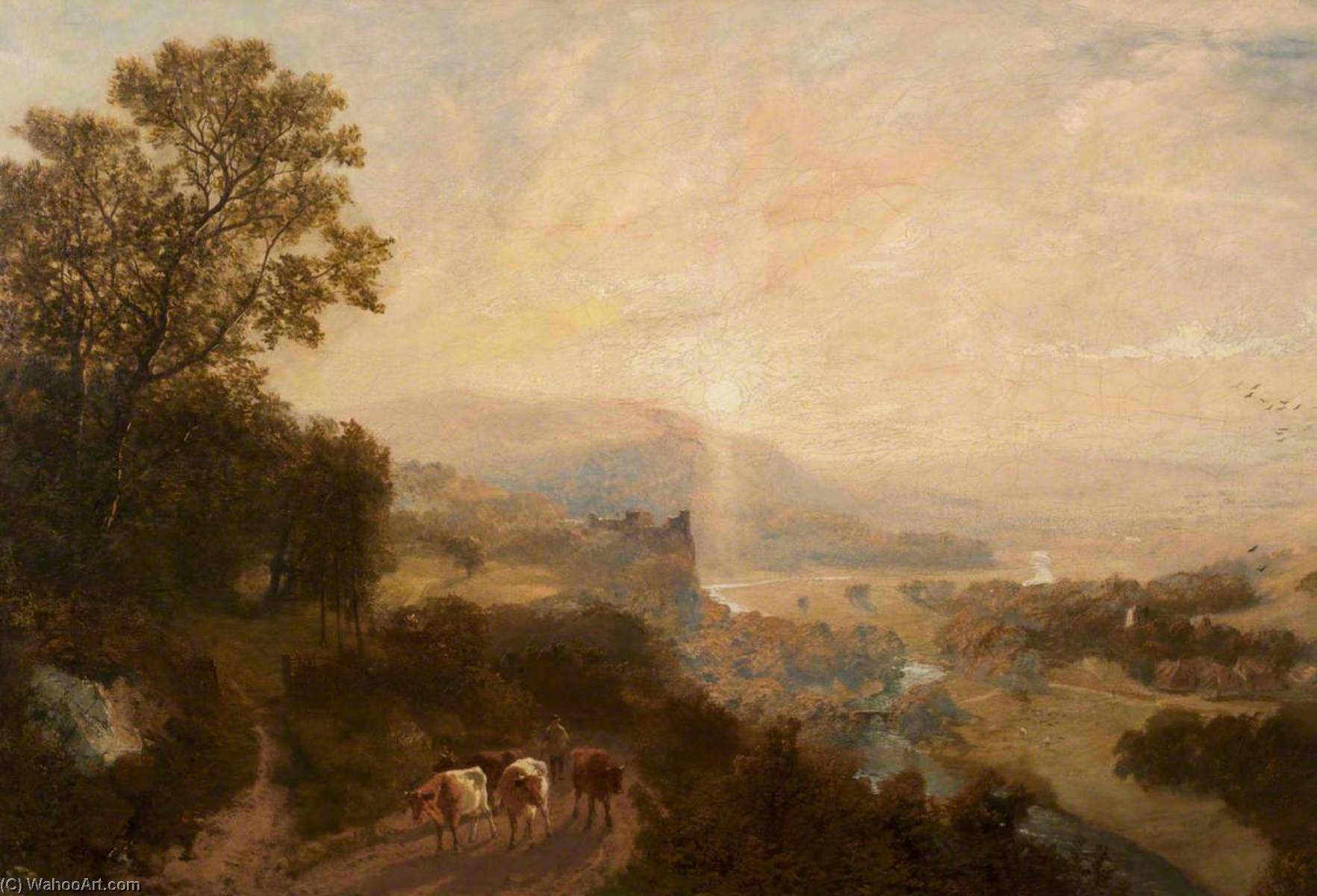 Buy Museum Art Reproductions Beeston Castle, Cheshire by James Peel (1811-1906) | ArtsDot.com