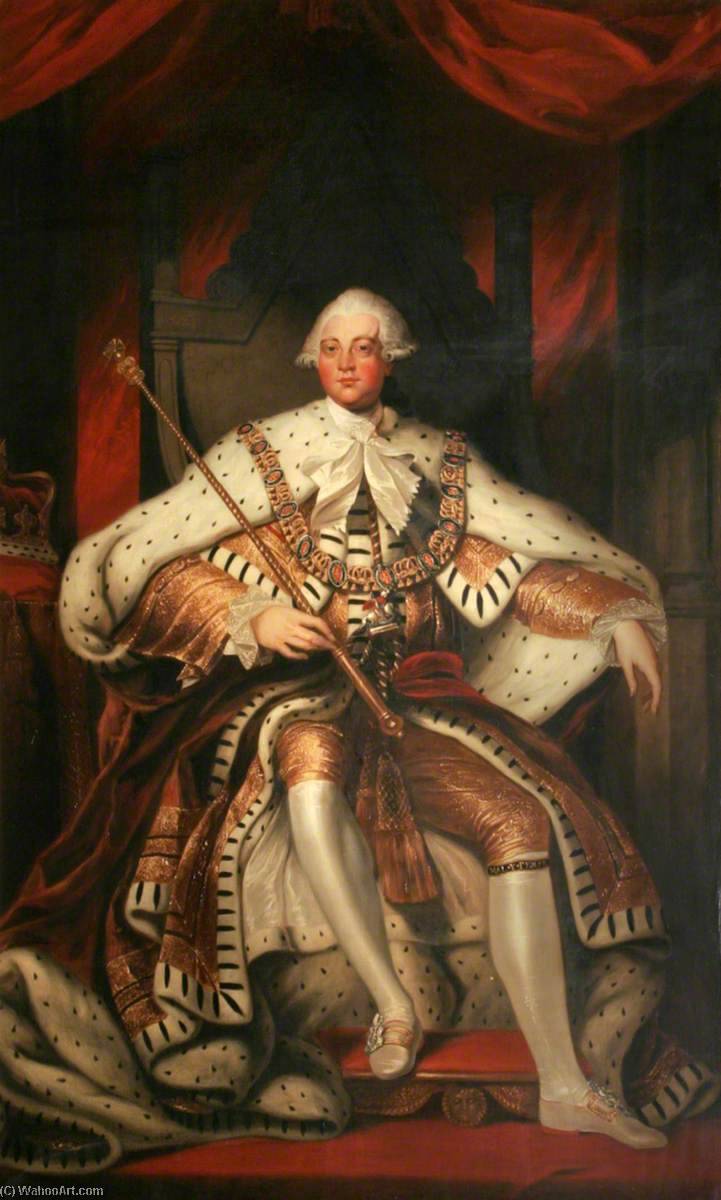 Order Oil Painting Replica King George III (1738–1820) (after Joshua Reynolds), 1804 by Samuel Lane (1780-1859) | ArtsDot.com