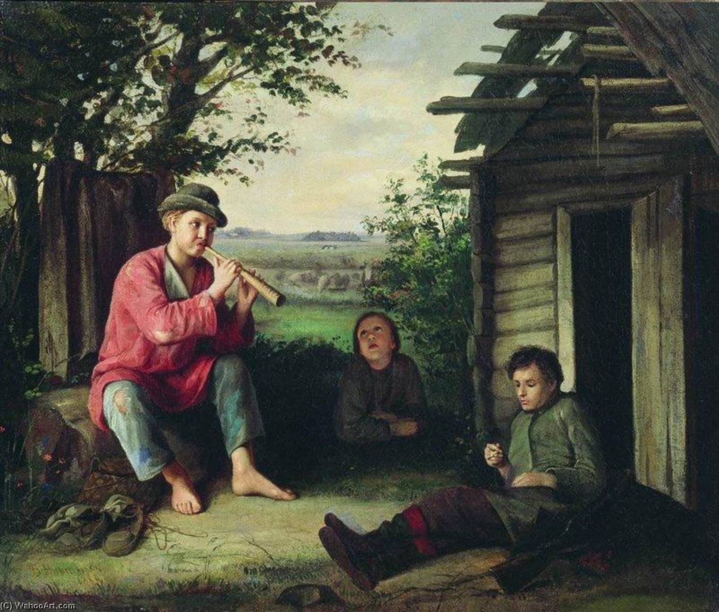 Obtenir Reproductions De Peintures Les auditeurs, 1864 de Vasily Maximov (1844-1911) | ArtsDot.com