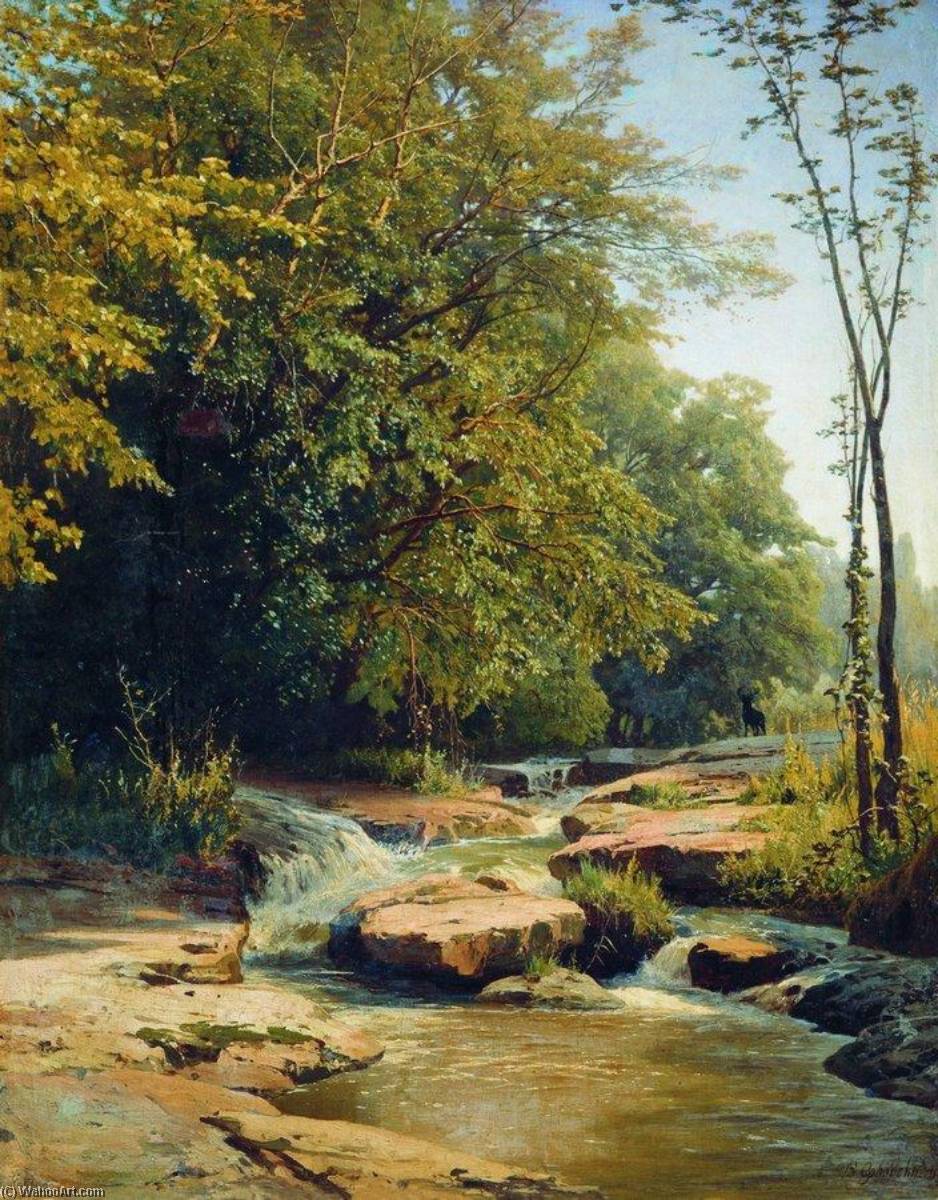 Buy Museum Art Reproductions Landscape with a Mountain Stream by Vladimir Orlovsky (1842-1914) | ArtsDot.com