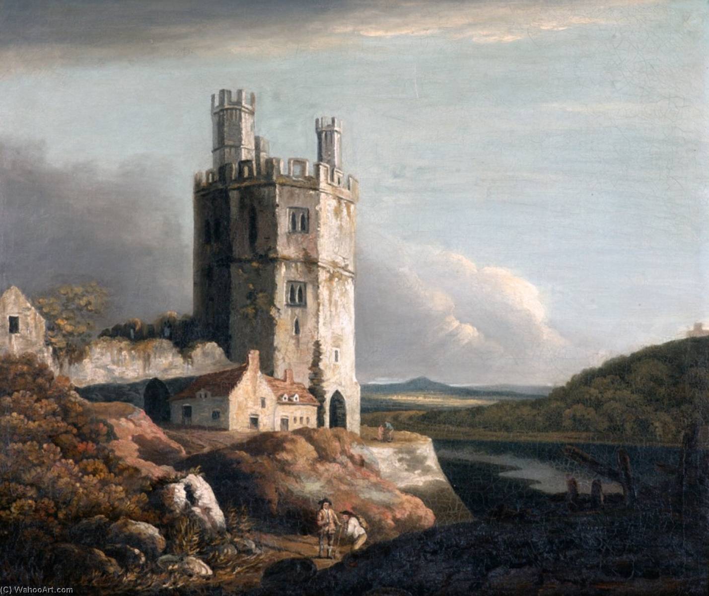 Order Oil Painting Replica The Eagle Tower, Carnarvon Castle, 1802 by Benjamin Barker Ii (1776-1838) | ArtsDot.com